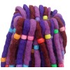 Hair Scrunchy, Scrunchie, Long Felt, Elasticated, Beaded, Extensions, Dreadlocks (Purple/Burgundy)