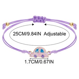 Guiqulai 10 PCS Cute Friendship Bracelets Bulk for Girls, Adjustable Unicorn Glitter Charms Bracelets for Birthday Carnivals Loot Bag Stuffer