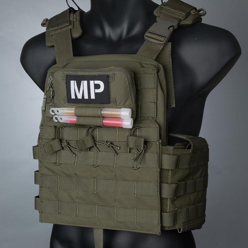 TOPTACPRO Tactical MOLLE Admin Panel Pouch Small Chest Pocket for