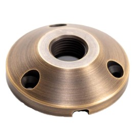 LED Lights Brass Mounting Plate by MIK Solutions Heavy Duty Surface Flush Mount Low Voltage LED Light Outdoor Landscape Lighting Mushroom Security Garden Lights Home Patio Deck Pool