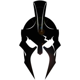 Vinyl Wall Decal Spartan Helmet Scar Warrior Stickers Large Decor (3540ig) Black