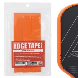 AMA SPORT Pickleball - Cinta protectora de borde de paleta, paquete de 3 cintas de protección de borde de paleta de 23 mm de ancho, se adapta perfectamente al borde curvado sin arrugas (naranja)