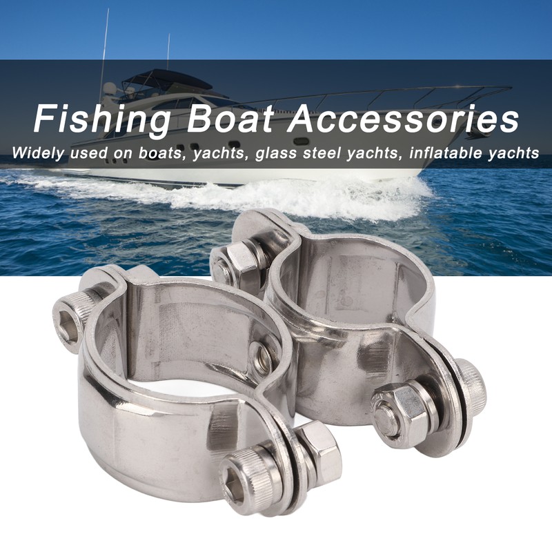 Swivel Clamp 360° Marine Grade Stainless Steel 316 Yacht Fishing