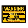 Harzer Fox Sign Warning Security System Door Sign Dog Sign