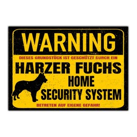 Harzer Fox Sign Warning Security System Door Sign Dog Sign