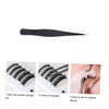IWOWHERO 6pcs Stainless Steel Eyelash Tweezers Ergonomic Design for Easy