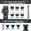 KEMEI Professional Hair Clippers for Men, Cordless Barber Clipper T-Blade