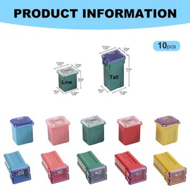 10-Piece JCASE Automotive Fuse Assortment Kit