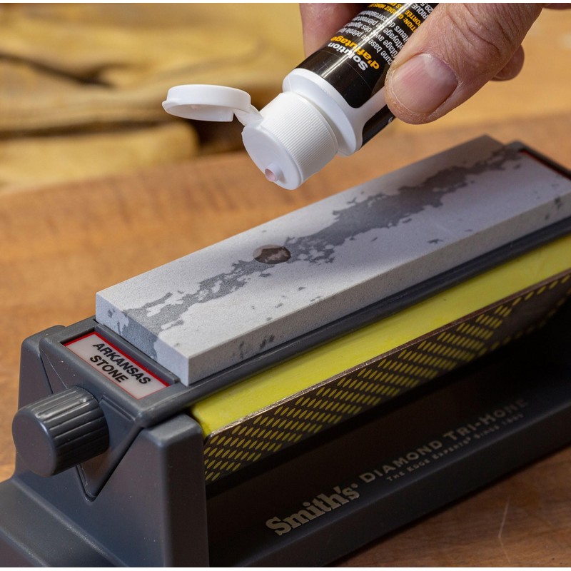 Smith's 50448 6” Diamond Tri-Hone Stone Sharpening System - Grey