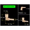 HATOOLHA® Brass Barb Hose Fitting, Elbow Pipe Connector 8mm Barbed