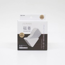 Towa Sangyo Magnet Bathroom Bath Sponge Holder Approx. 5.5 x 2.4 x 3.3 inches (14 x 6.1 x 8.5 cm), Magnetic SQ Floating Storage, Rustproof, Resin Sponge Rest