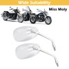 10mm Motorcycle Mirrors, Chrome M10 Rearview Mirrors for Shadow VTX