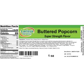 Buttered Popcorn Super Strength Flavor (1 oz, ZIN: 527576) - 3 Pack