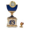 BestPysanky 1904 Kelch Chanticleer Blue Enamel Royal Russian Egg with