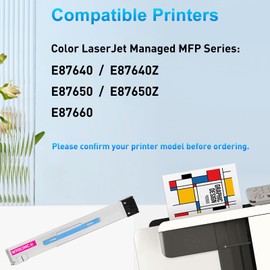 CLYWENSS W9053MC Toner Cartridge High Yield Replacement for HP W9053MC W9050MC Magenta for Color Managed MFP E87660 E87650 E87640 E87640Z E87650Z Printer (High Capacity, 1-Pack)
