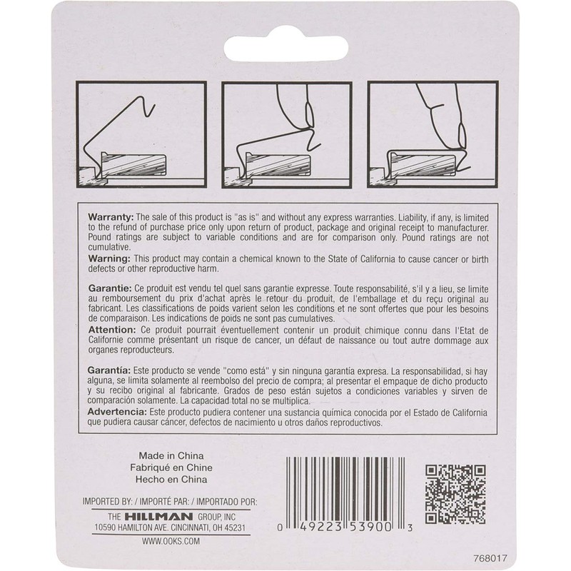 OOK 53900 Canvas Frame Clips and Picture Frame Clips, Steel,