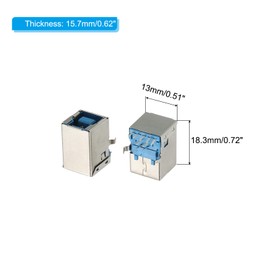 PATIKIL USB Connector 3.0 Type B 9Pin Female 90 Degree Jack Solder USB Repair Replacement Adapter for Circuit Boards PCB Board Digital Devices Pack of 5