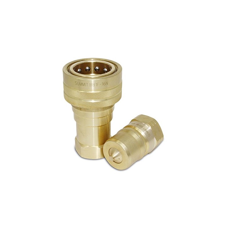1″ NPT ISO 7241-B Brass Quick Disconnect Hydraulic Coupler Set