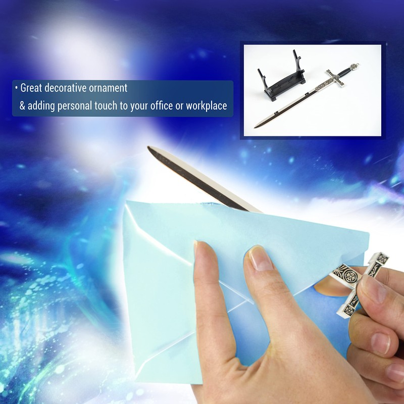King Arthur’s Excalibur Letter Opener with Stand, Office Accessory, Home
