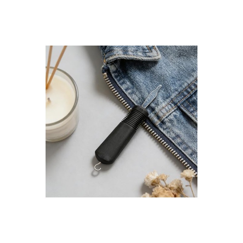 Wire Loop Button Hook and Zipper Pull Tool Dressing Aid