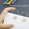 100Pcs Cute Paper Clips Ring Style Anti Slip Sturdy Electroplated