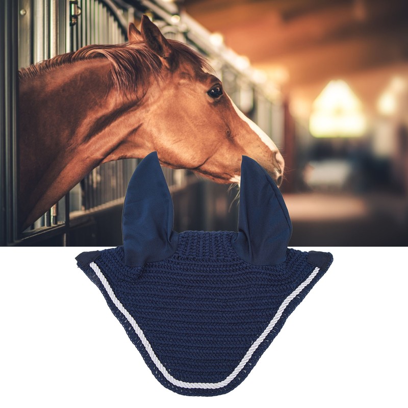 Horse Ear Bonnet Elastic Horse Ear Net Hand Crochet Horse