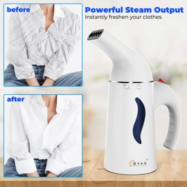Travel Size Steamer for Clothes,Handheld Garment Steamer for Hat,1lbs Lightly,40s Fast Heat-up,8 FT Power Cord,800W, Light Mini Steamer for Home, Office and Travel, White
