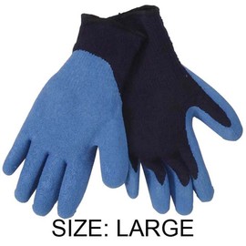 ToolUSA Men's Large Thermal Lined Gloves | Blue Latex Palms & Tips | Moisture Resistant | Pack of 12 Pairs | Ideal for Industrial Tasks