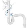 Hibbent Siphon for Kitchen Sink with Flexible Drain Hose -
