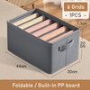 Thickened Pants Storage Box – Foldable Grid Organizer for Jeans