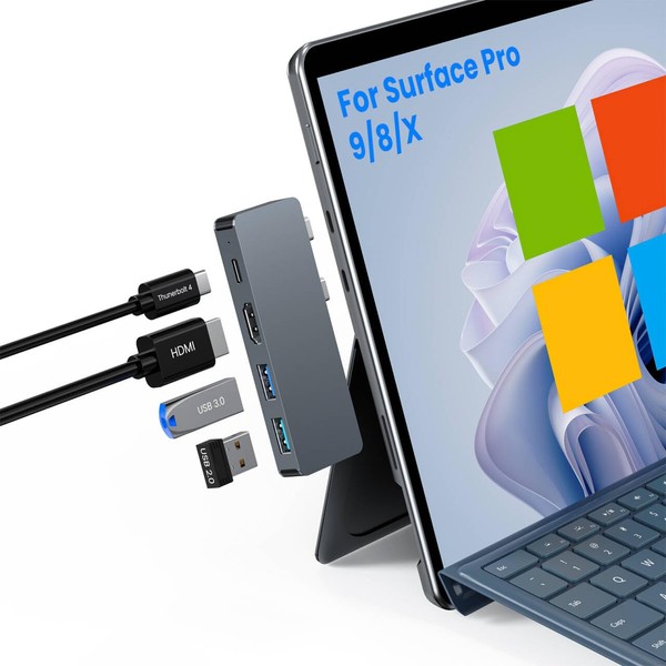 Surface Thunderbolt 4 Dock 4K HDMI Triple Display Docking Station,