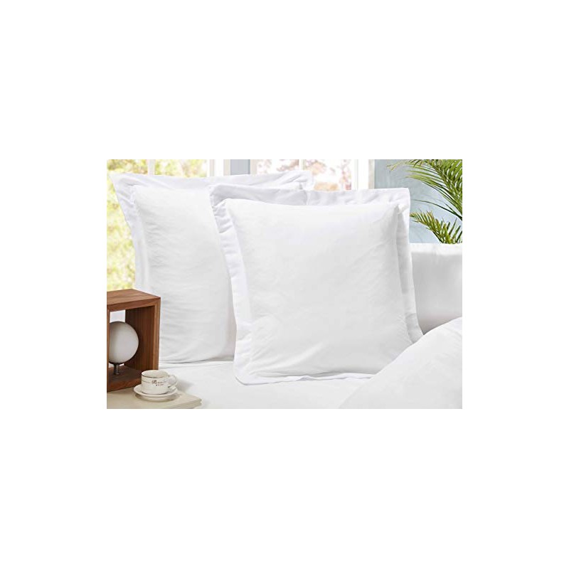1000TC Luxury Ultra Soft Plain Colour Pillowcases (2 European Pillowcases