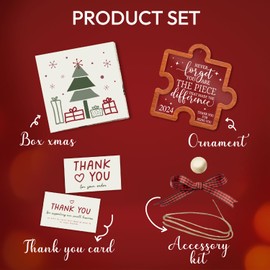 Never Forget You are The Piece That Made The Difference Ornament, Thank You Gifts for Coworkers, Boss, Teacher, Nurse, Men, Women, Best Gifts for Retirement, Farewell, Christmas Appreciation Gifts