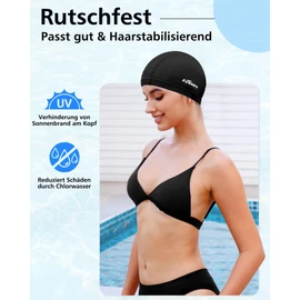 Firesara Fishtail Fabric Swimming Cap for Men Women Breathable High Elasticity Swimming Cap Hair Protection Quick Dry Soft for Long Hair Short Hair Children Boys and Girls