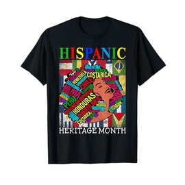 Hispanic Heritage Month All Countries Flags Heart T-Shirt
