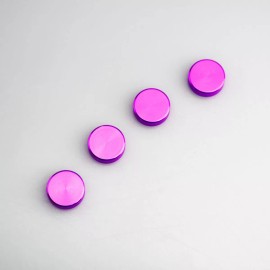 ITEZA LLC 4 Aluminum Cap Stainless Screw Purple for License Plate Frame Holder Anti-Rust