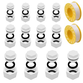 Sealing Cap Male Thread Pack of 24 Blanking Plugs Water Pipe with Seal Sealing Cap 1/2 3/4 1 Inch Plug Plastic Threaded Plug Female Thread Male Thread with Washer Teflon Tape