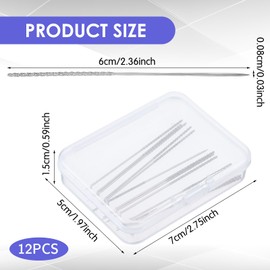 12Pcs Snag Repair Tool,Snag Nab It Tool,Snag Repair Needle Leather Craft Sewing Needles Broken Thread Repair Tools Suitable for Knitting Knitted Cloth Clothing Curtains (0.03 x 2.36 Inch)