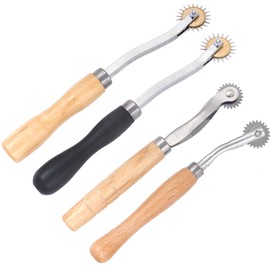 scalingscal Set of 4 Copy Wheels, Tailor Wheels, Sewing Pattern Wheel, Stainless Steel Marking Wheel, Sewing Pattern Wheel, Roulette Tool for DIY Leather Edging Crafts, Paper Fabric