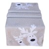 texpot Table Runner 40 x 140 cm Ecru White Silver