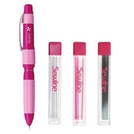 Sewline Trio Colors 3 Color Mechanical Pencil + Refill (Black, White, Pink) 3 Color Set