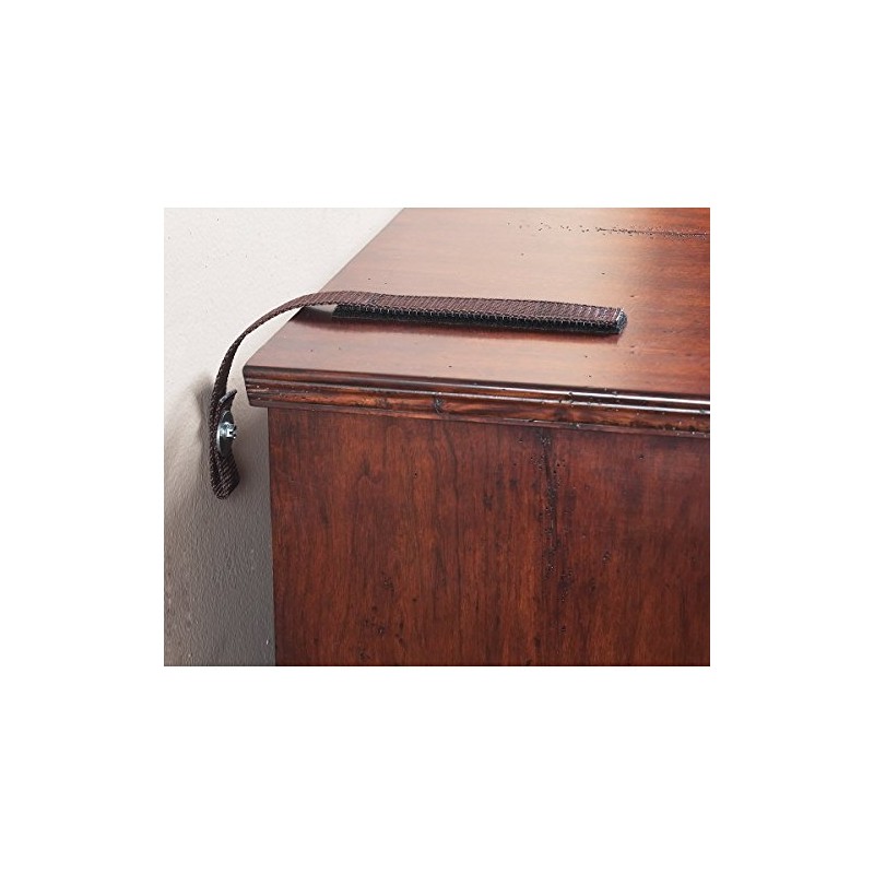 Quakehold! Furniture Strap Kit, Antique Brown