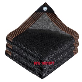 Outdoor Shade Cloth 90% Sunblock Shade Mesh Tarp with Grommets for Garden Greenhouse Pergola Patio Plants Chicken Coop Porch Dog Kennel Cover 10 x 10