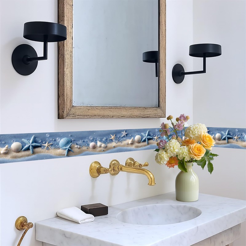 IOHEFY - Papel pintado para playa, diseño de concha marina,