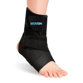 Sioven Ankle Brace for Men & Women - Adjustable Compression Wrap, Ankle Support Sleeve for Plantar Fasciitis, Tendinitis, Sprain, Swelling, Minor Sprains, Sports (Small)