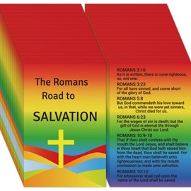 240pcs The Romans Road to Salvation Gospel Tracts Plan of Salvation Prayer Cards Pocket Little Jesus Bible Tracts Christian Tracts for Evangelism Church Gifts (Romans Road 1, 3.5 x 2.24 In)