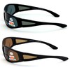 V.W.E. 2 Pairs Men Polarized fly fishing sunglasses with magnification