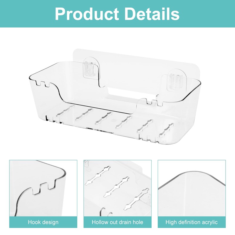 JJoexyfit Bath Toy Storage Organizer, Transparent Bath Toy Holder with