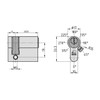 BASI V50 Lock Cylinder, Keyed Alike and Freely Combinable, Many