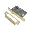 Infinity Decor Fire Rated Satin Brass 3 Lever Mortice Bathroom